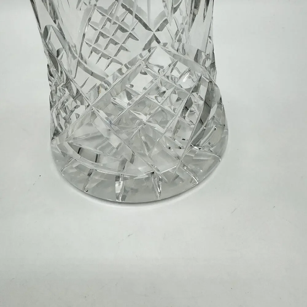 Crystal Liquor Decanter with Star and Diamond Pattern Clear -Excellent Condition